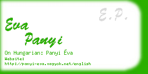 eva panyi business card
